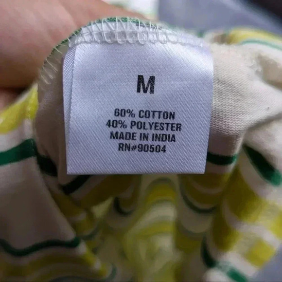 VSTR Premium Jamaica Shirt Mens Medium Short Sleeve Cotton Green Yellow - Picture 8 of 11